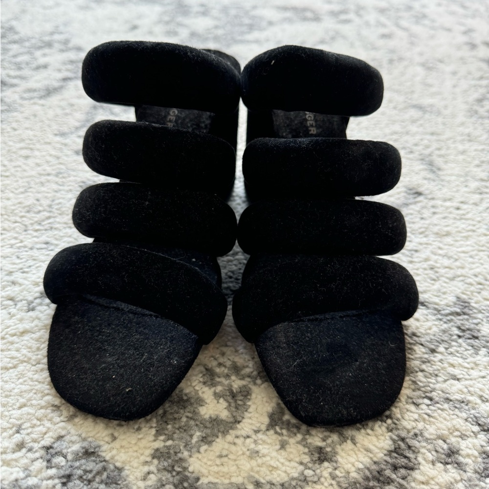 Black Suede Block Heels